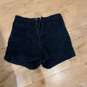 American Apparel Black High Waisted Shorts